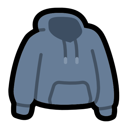 a dull blue hoodie